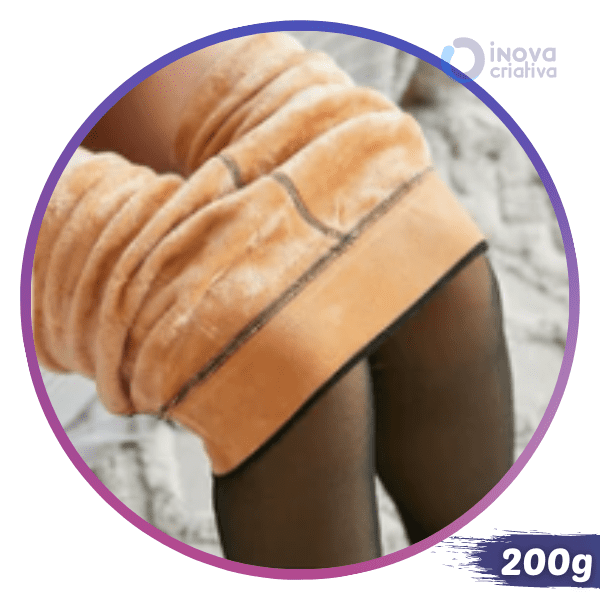 Meia calça peluciada e térmica - Confort Legging - Tecido térmico e peluciado de alta qualidade e resistência que te mantém aquecida e protege do frio